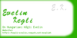 evelin kegli business card